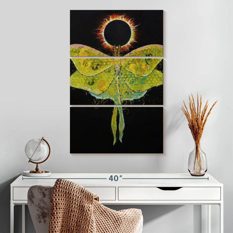 Brampt Luna Moth Eclipse, 32" H x 20" W