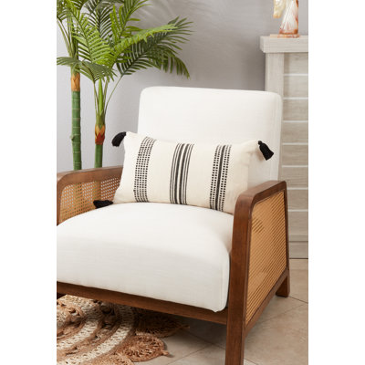 Croetter Collection Striped Cotton Reversible Throw Pillow