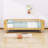 Wood Platform Bed with Safety Rails, Low Profile Design-954432313-954432318
