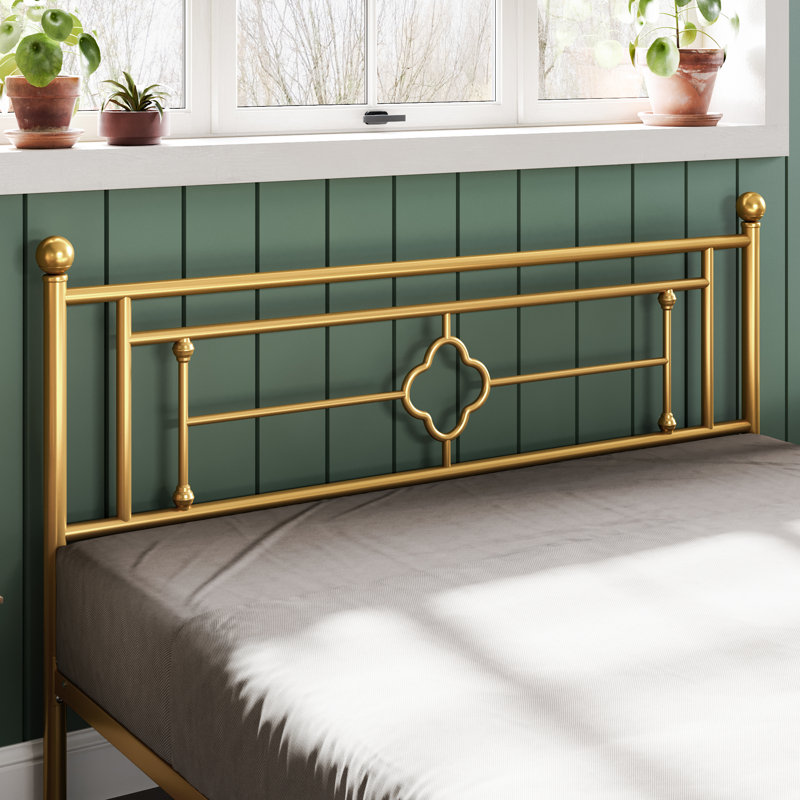Erberto Platform Bed, Gold, Full / Double