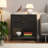25.8"W Modern Wave Design Nightstand Set of 2,  2-Drawer Bedside Table-1423370226