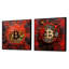 Cryptographie Crimson Bitcoin - Fashion Collage carré de 2 pièces-128104848-128104851