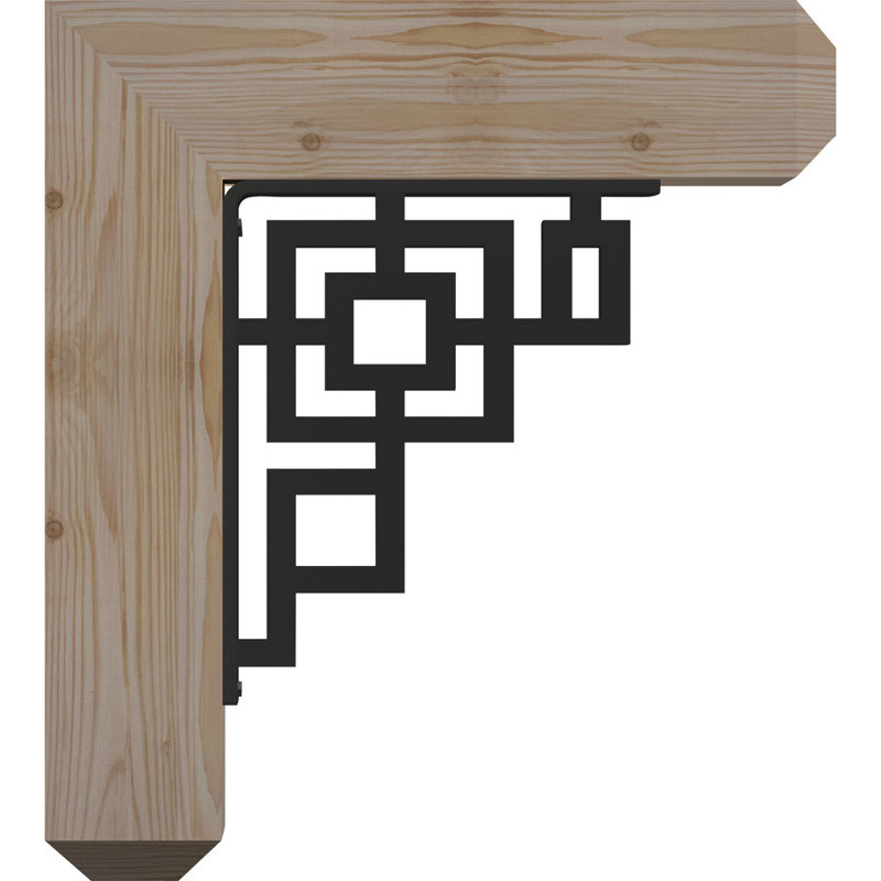 Support de fer Eris, H 16 po x P 13 1/2 po, Sapin de Douglas l 3 1/2 po x T 4 po (lisse)