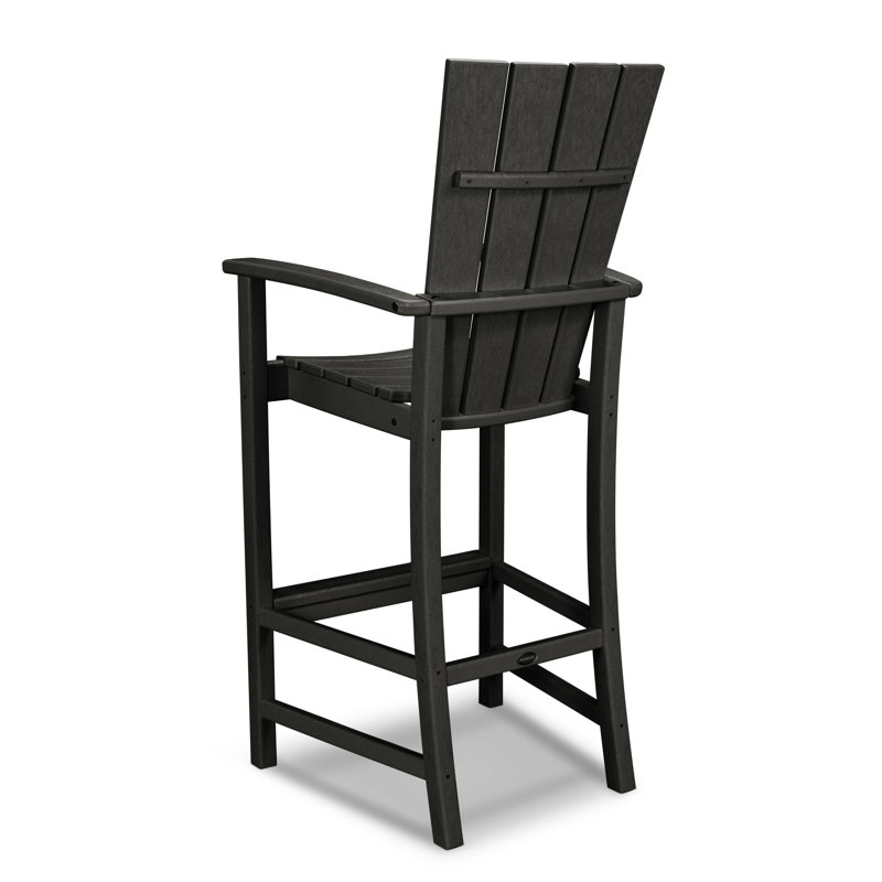 Chaise de bar POLYWOOD Adirondack Quattro, Noir