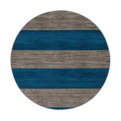 HorizontalStripes Green Indoor and Outdoor Area Rug