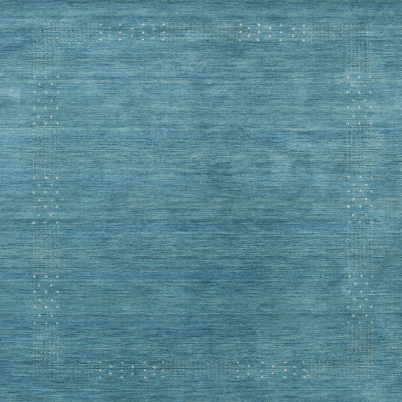 Tapis abstrait bleu, Carré 6 pi
