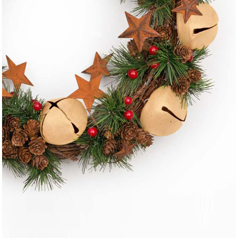 Faux PVC 15.74cm Christmas Wreath, Cream