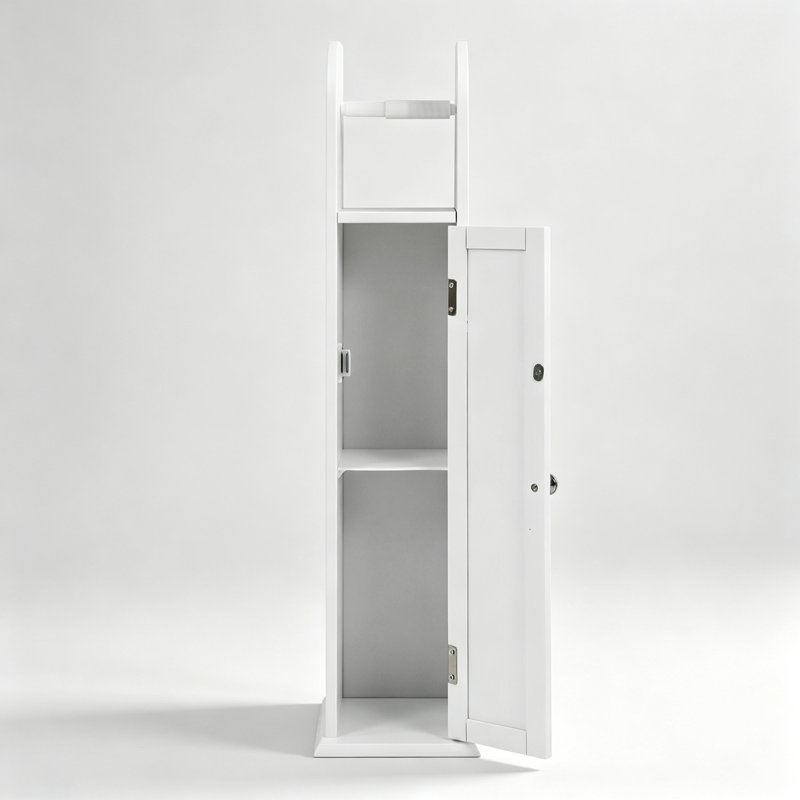 Free Standing Toilet Paper Holder, White