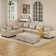 Shaped 6 Seats Modular Sectional Sofa with Storage Seats, Phone Holder and Console Table