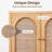 50" L Boho Natural Rattan Sideboard Buffet Cabinet With Large Storage, Home Kitchen Oak Wood Veneer 3-Door Credenza Coffee Bar Cabinets With Adjustable Shelves-934428040