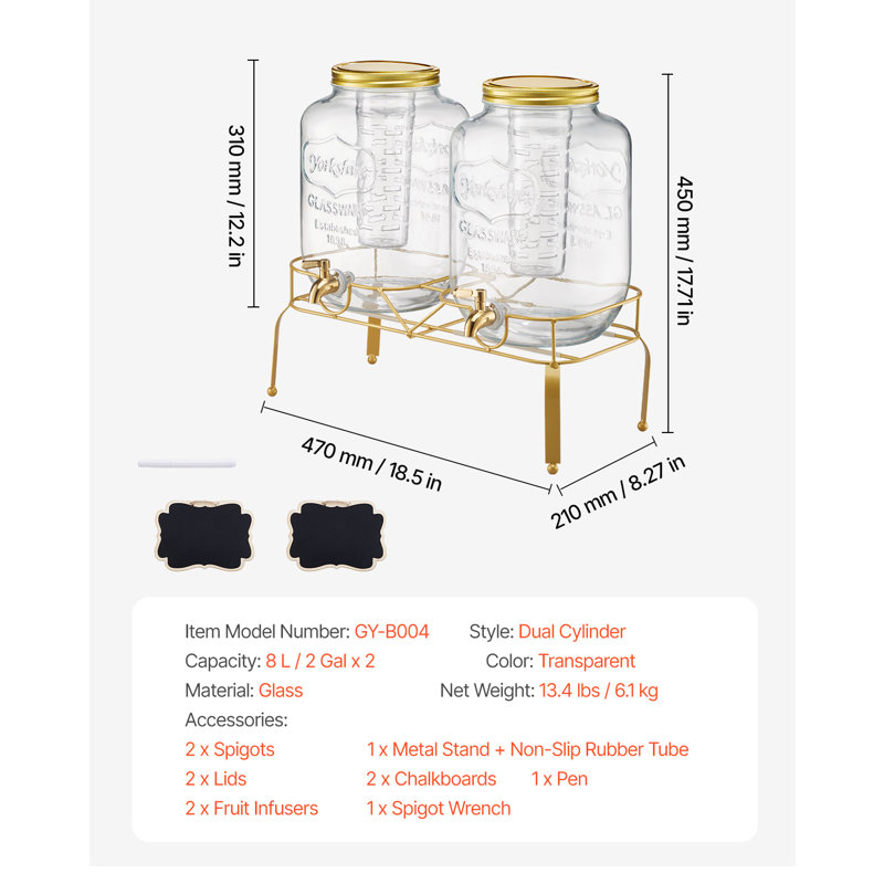Distributeur de boissons 2 gallons