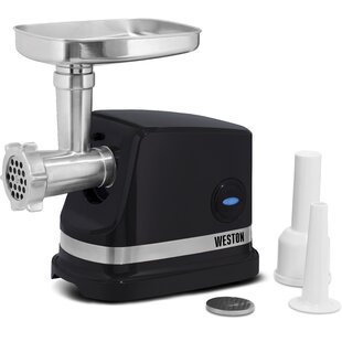 MegaChef White 1200 Watt 2-Speed Automatic Meat Grinder with Stainless  Steel Parts - ETL Safety Listed in the Meat Grinders department at