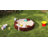 Qaba Kids Sandbox with Cover, Round Sand Pit with 3 Seats, Waterproof Bottom Liner, Weather Resistant Outdoor Sand Box for Backyard, Lawn, Garden, Beach, Patio, Brown