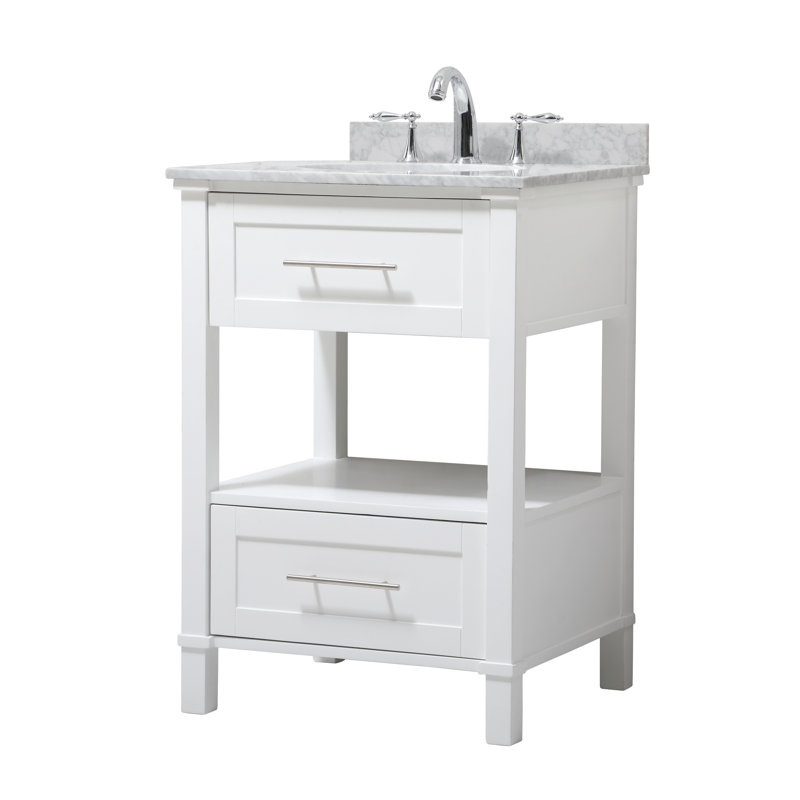 Ensemble de meuble-lavabo simple 25 po Audrit, Blanc