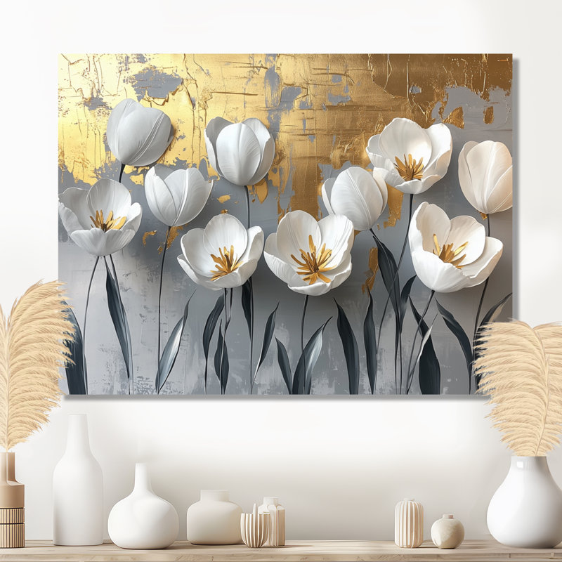 Millikan - Floral Large Wall Art, H 12 po x l 20 po, Wrapped Canvas, Ne s’applique pas