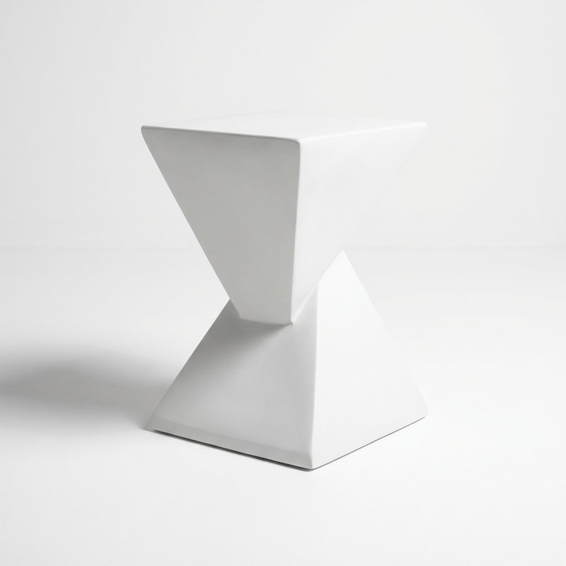 Table d'appoint moderne en X-Design toutes saisons, fabrication en oxyde de magnésium durable avec finition élégante