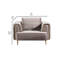 Fauteuil en velours de 54 po de largeur