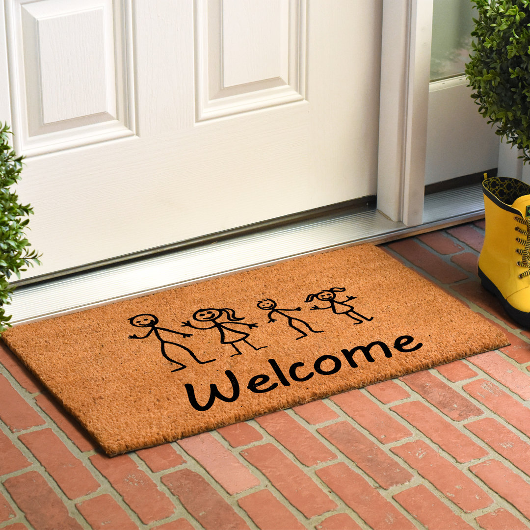 Kubiak Stick Family Non-Slip Outdoor Door Mat Winston Porter Mat 