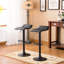 Chaises de bar pivotantes en cuir reconstitué noir 2 - Moderne et réglable pour le bureau à domicile 2 tabourets de différentes pièces