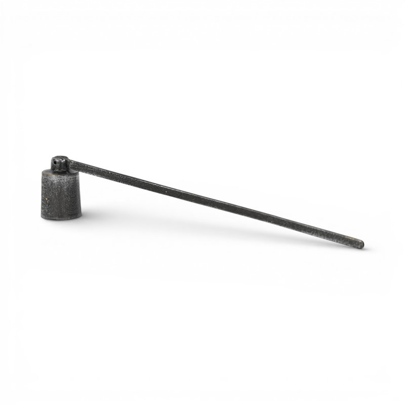 Ladona Cast Iron Bell Candle Snuffer, Black