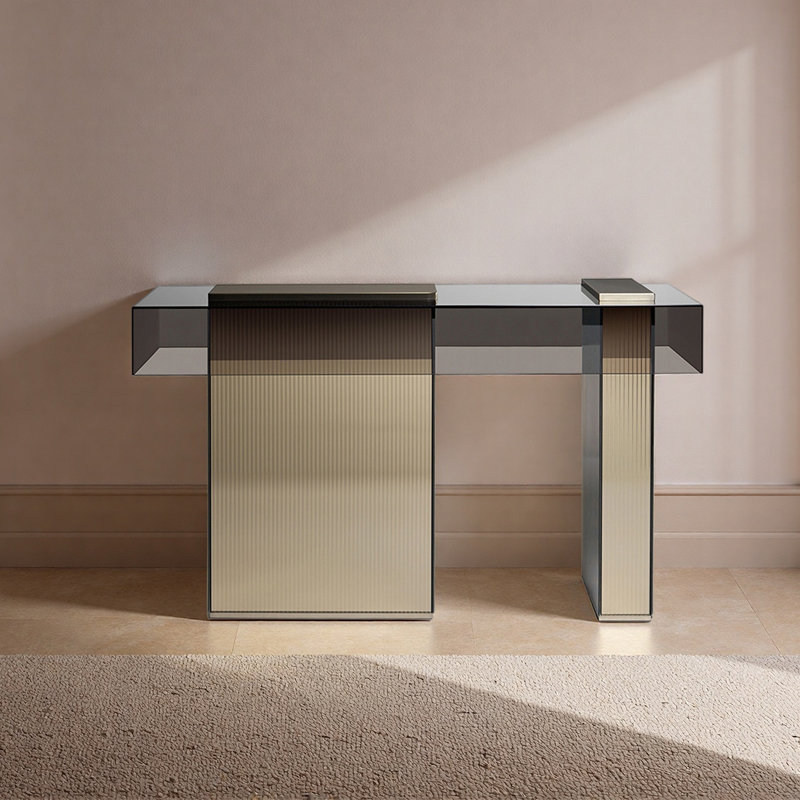 Italian-style creative console table, 33.46" H x 55.12" W x 11.81" D