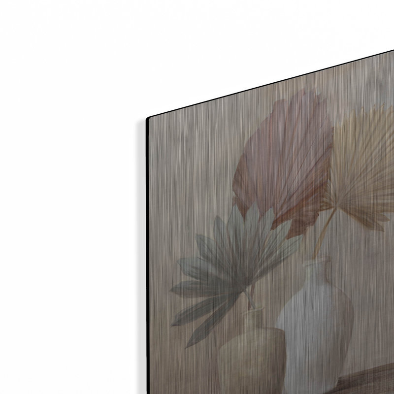 «Sun Palms Still Life 1» par Julia Purinton, art mural en métal, H 16 po x l 12 po