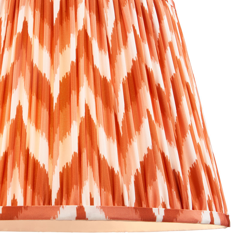 Zigzag Lamp Shade, Orange, 24cm H x 25cm W x 35cm D