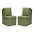 Chenille Upholstered Dining Chair With Storage With Casters