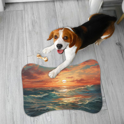 Dusk Sea - 1 Piece Bone Shape Feeding Mat
