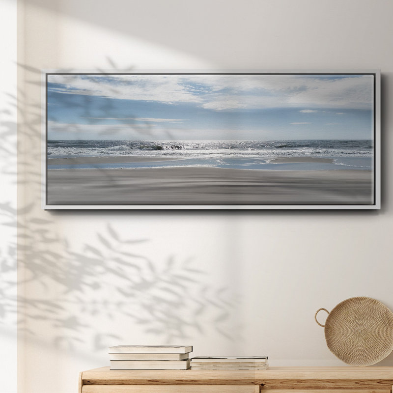 Beach Bliss - toile encadrée, Blanc, H 12 po x l 30 po x P 1,5 po