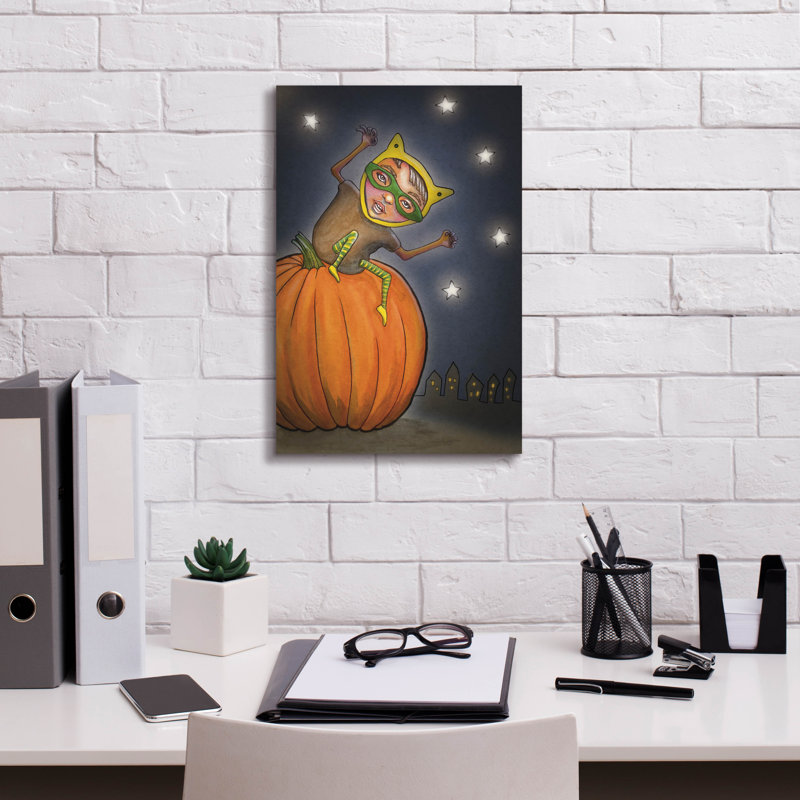  «Great Pumpkin Fun» par Bebe Keith, art mural sur toile, 12 po x 18 po