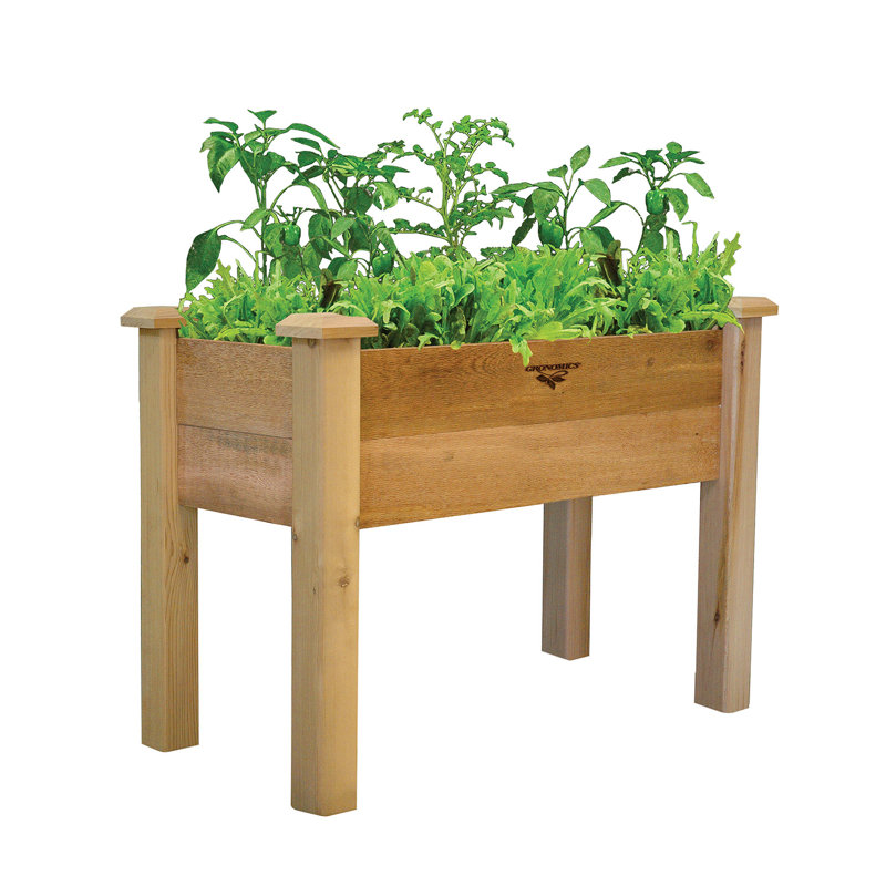 Natural Western Red Cedar Rustic Elevated Planter Box