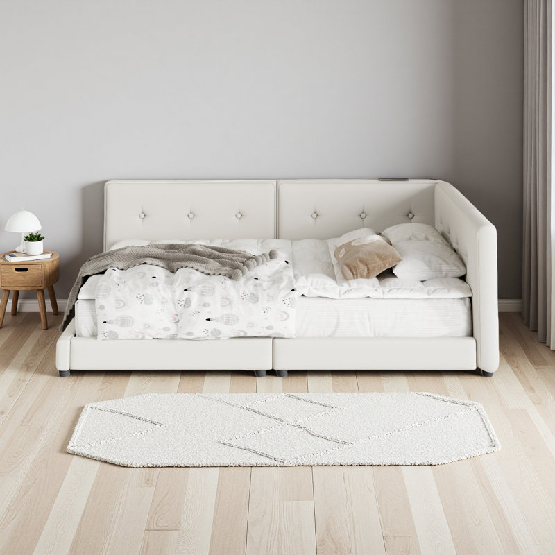 Platform Bed With USB Ports, Queen