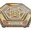 Table d'appoint rétro en nacre faite à la main avec motif astral rétro