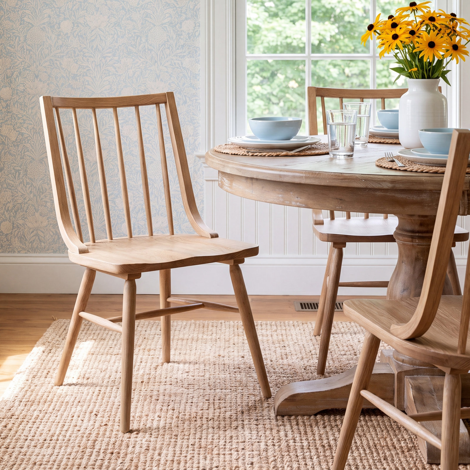 Katheryn 18'' H Solid Wood Side Chair, Light Brown
