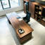 Bureau de direction moderne en bois massif brun minimaliste-129168532