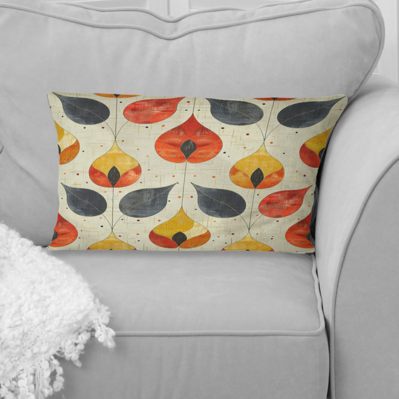 Coussin lombaire orange Midcentury Charm II - Midcentury