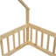 Lit double en bois en forme de maison avec clôture, garde-corps, naturel-1092365636-1092365641