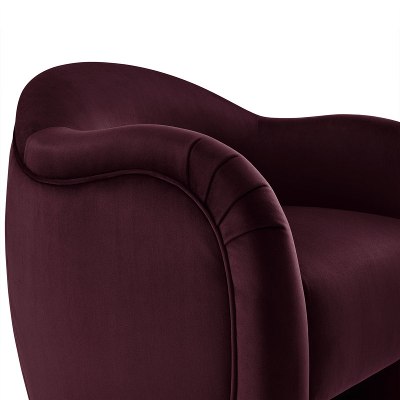 Compose Performance Velvet Accent Chair, Mulberry Velvet