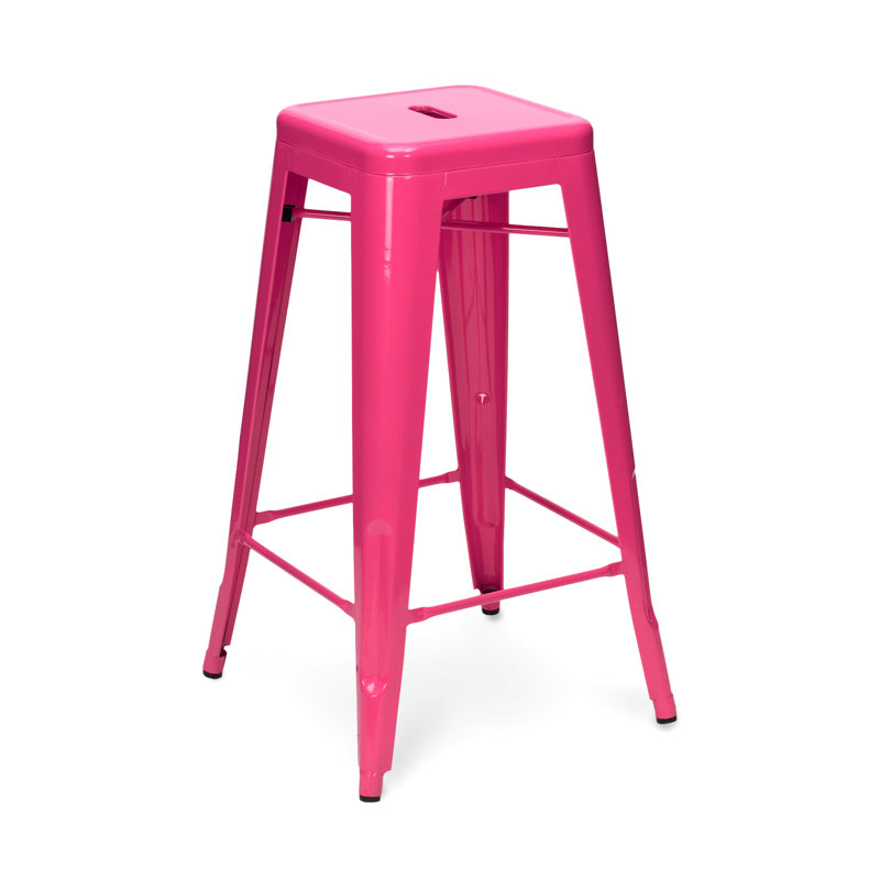 Tabouret de bar et de comptoir Cheryllynne, Rose, Tabouret de comptoir (siège d'une hauteur de 26 p