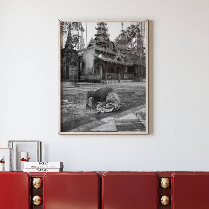 Shwedagon Temple by Russell Mott, 24" H x 36" W x 0.01" D