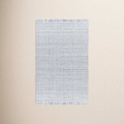 Viewcrest Hand-Woven Striped Light Gray Rug