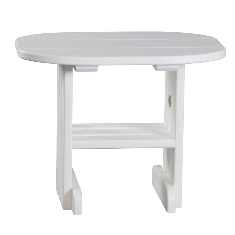 Table d’appoint en plastique Ethelinda, Blanc