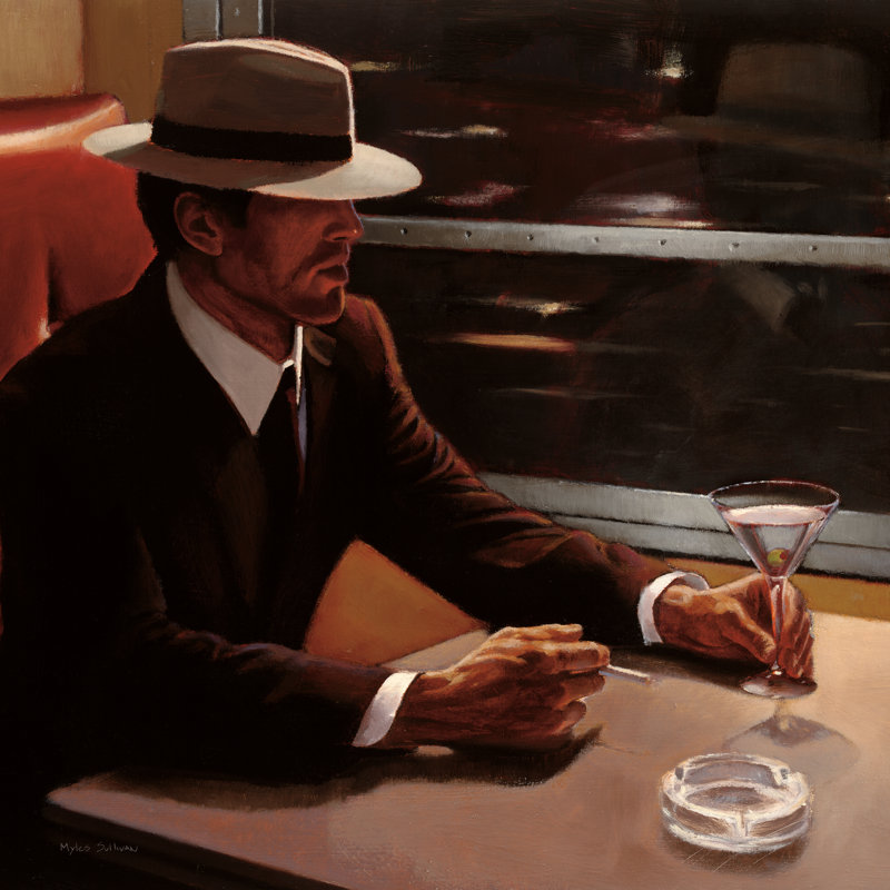 " Dry Martini Crop I " by Myles Sullivan Painting Print, 20" H x 20" W 