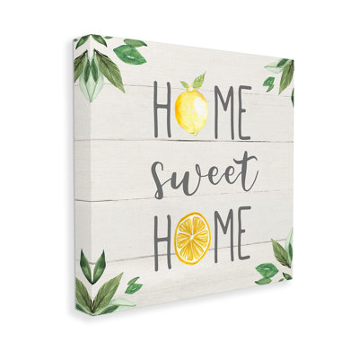 Sweet Home With Lemons Canvas Wall Art Design By Carol Robinson