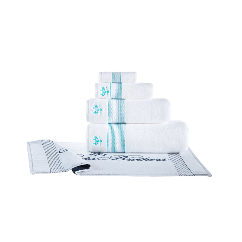 2 serviettes de bain Brooks Brothers, Verre de mer