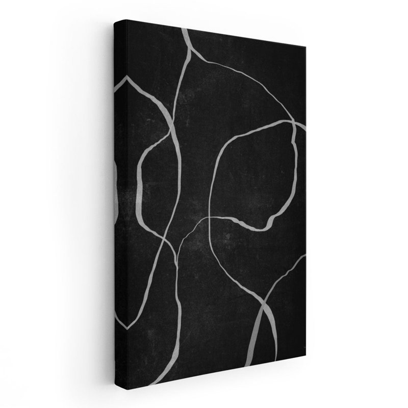 Mouvement piégé 1 noir et blanc - impression sur toile, H 18 po x l 12 po