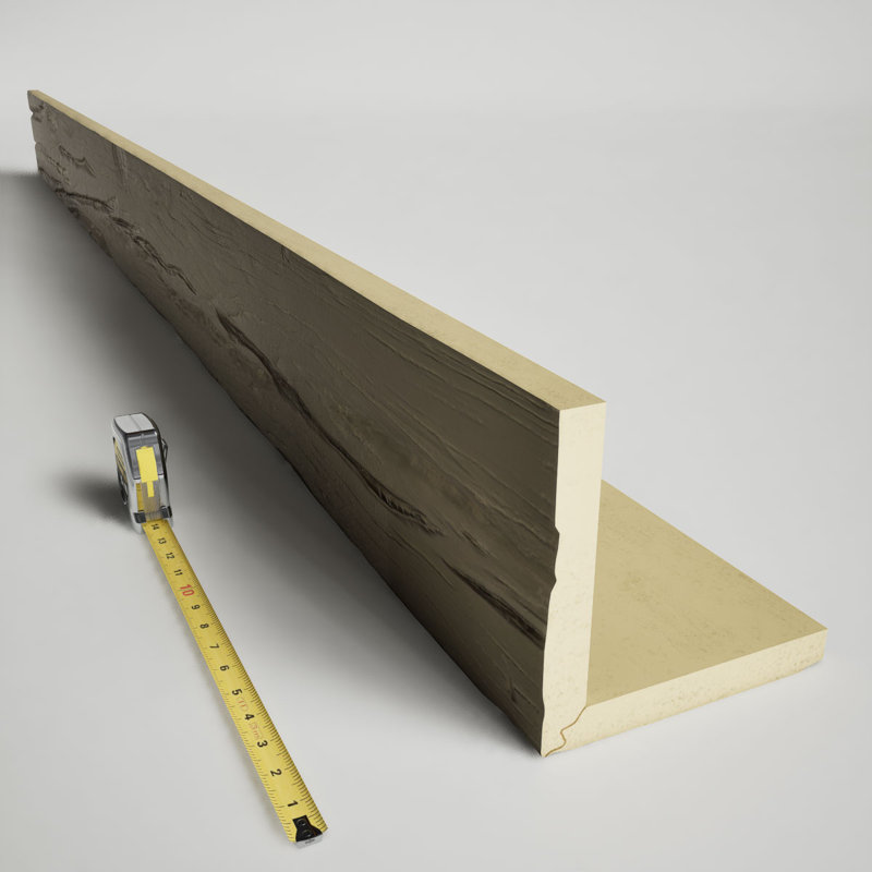 Cedar Bark Faux Wood Beam 10"H x 4"W x 8'L