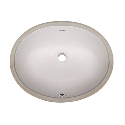 Lavabo encastré Whitehaus avec trop-plein et drain central arrière