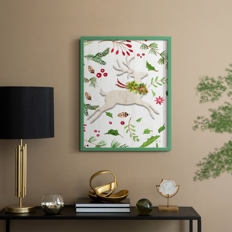 Reproduction encadrée de Fanc circulation, H 15 po x l 12 po, Vert